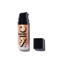 Saie Mini Glowy Super Gel Lightweight Illuminator - Luminizer + Makeup Primer til gl?dende hud - Beriget med vitamin C + Hydrating Squalane Oil -