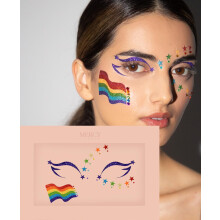 Pride Flag Face Jewel ? Mercy London Face Gems Jewels Rainbow Pride Heart
