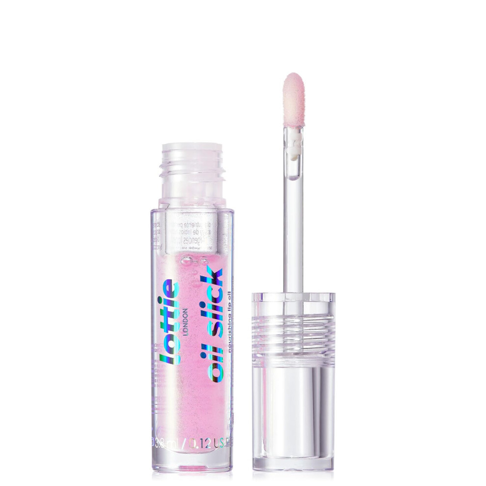 Lottie London Oil Slick in Watermelon Sugar  Nourishing & Hydrating Lip Oil Infused with Vitamin E  Vitamin B  Almond Oil and Jojoba Oil  for a Non-st