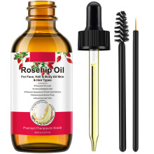 Rosehip Oil 60ml  100% Pure & Natural Rosehip Oil for Face  Body  Hair  Skin & Hand  Can Be Used on Face Moisturizer  Anti-Aging  Dry Skin Relief  Hai