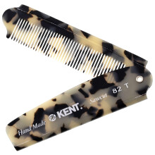 Kent 82T Handmade Folding Pocket Comb for Men  Fine Tooth Hair Comb Straightener for Everyday Grooming Styling Hair  Beard or Mustache  Use Dry or wit