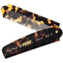 Kent 82T Handmade Folding Pocket Comb for Men  Fine Tooth Hair Comb Straightener for Everyday Grooming Styling Hair  Beard or Mustache  Use Dry or wit