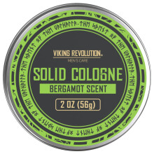 Viking Revolution Bergamot Colonia solida da uomo da 2 Oz - Profumo solido da uomo Colonia - Balsamo da uomo Colonia Balsamo da viaggio Cera di c