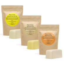 Lot de barres variées au beurre de karité, mangue et cacao (450 g) - 100 % pur, naturel et non raffiné - Hydratant idéal pour les peaux sèches, l