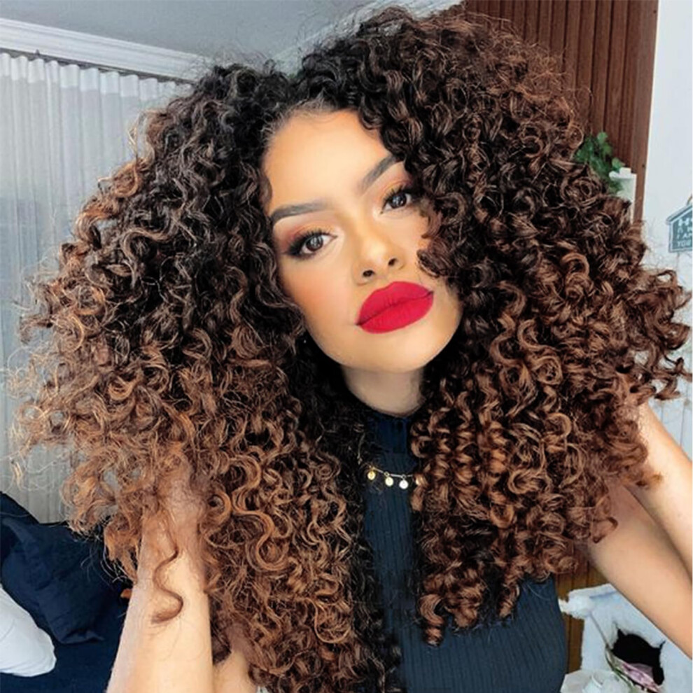Earya Unisex 7 Packs Gogo Curl Crochet Hair 14 Inch Short Curly Crochet Hair For Women Beach Curl Water Wave Deep Twist Crochet Braids Synthetic Braiding Hair Exte