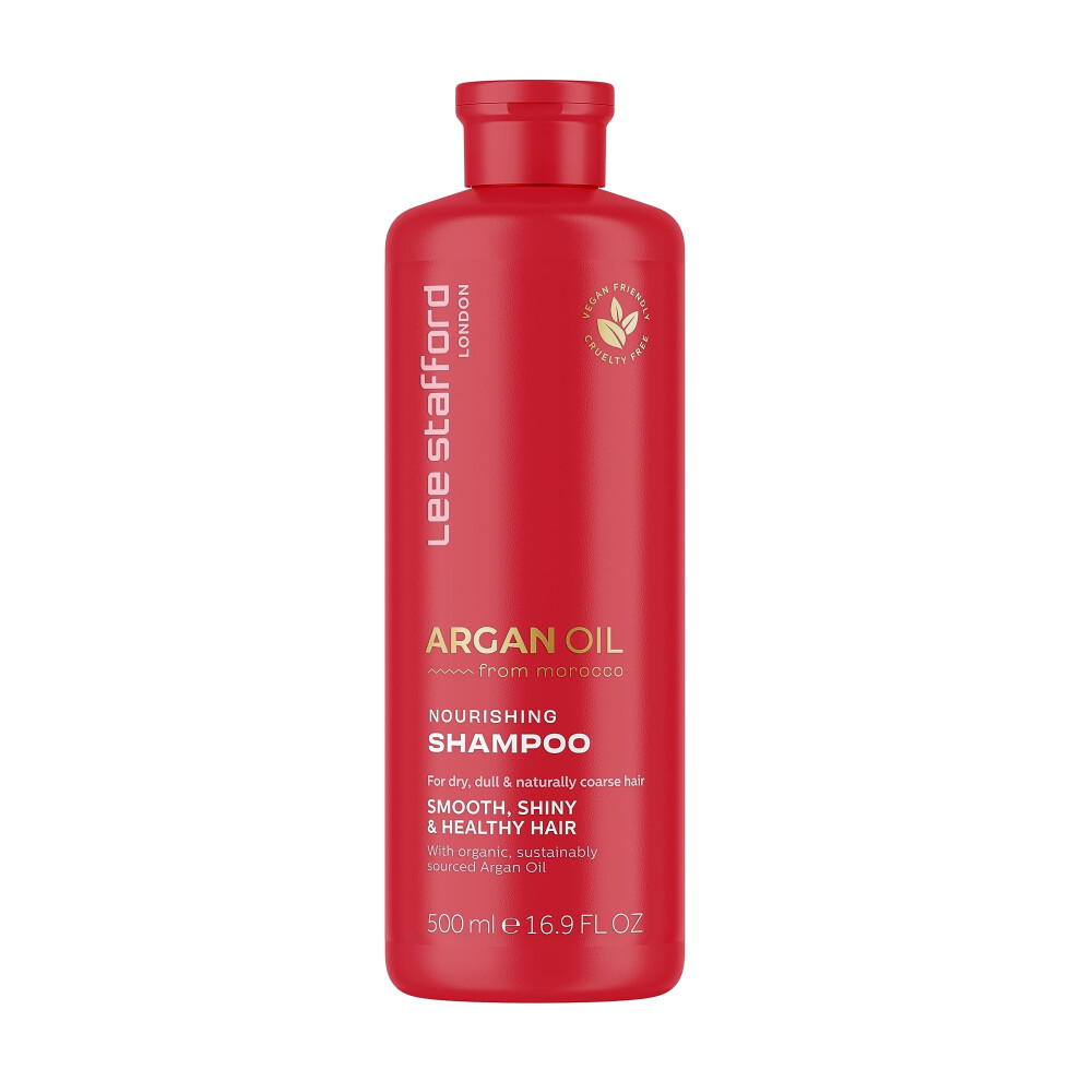 Lee Stafford Argan Oil Nourishing Shampoo  16.9 Fl Oz Best For Dry Dull & Frizzy | Shine & Silky Hair | Defrizz Hairs