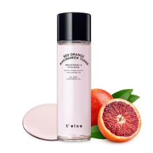 T'else Red Orange Niacinamide Toner 150 ml 5,2 uncji Tone Up Witalizujaca esencja do twarzy Wygladzajaca teksture skσry Wodnisty tonik z peelingiem P