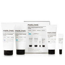 MARLOWE. Set de Soins pour Hommes, Kit Essentiel Visage No. 204, Nettoyant, Hydratant, Crème Contour Yeux