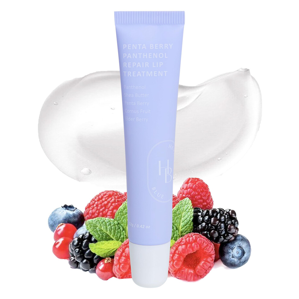 HEVEBLUE Penta Berry Panthenol Repair Lip Treatment - Lip Balm  Lip Mask  Lip Gloss  Korean Skin Care  K-Beauty  Moisturizing  Vegan  Sensitive Skin