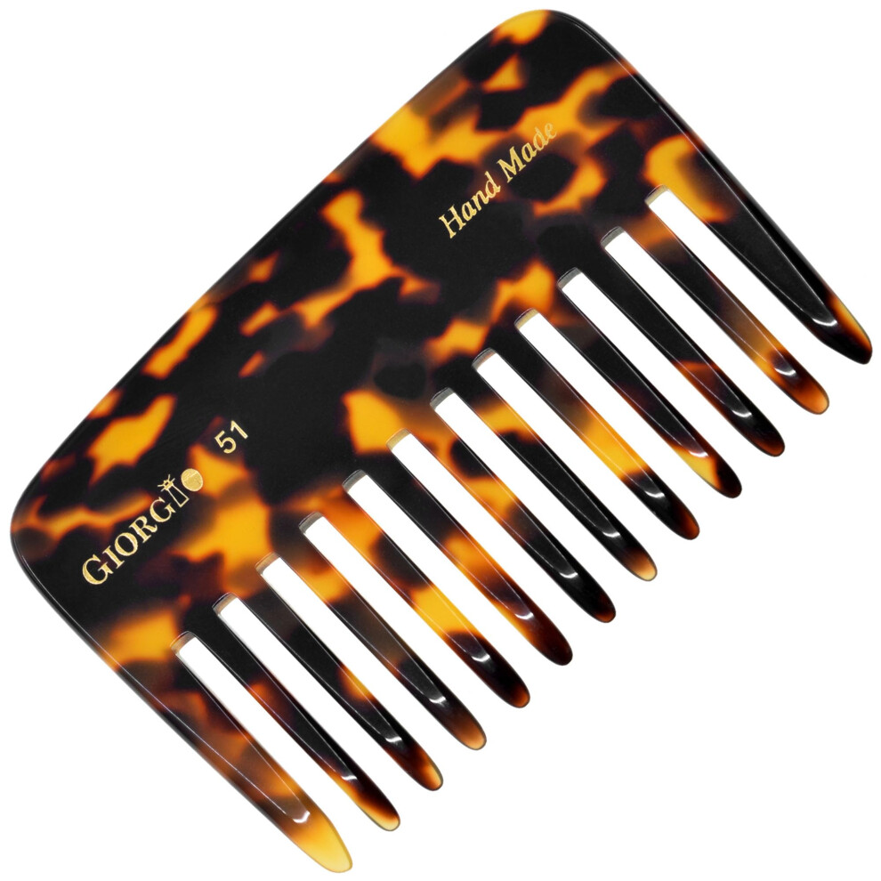 Giorgio G51ty Small Travel Purse Hair Detangling Comb Wide Teeth Pocket Comb For Thick Curly Wavy Hair. Hair Detangler Comb For Wet And Dry Everyday