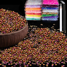 8000pcs 3mm Resin Rhinestones Bulk Gold Rose AB Flatback Round Jelly Rhinestones Non Hotfix Crystal Gems Large Quantity Wholesale for DIY Crafts Clot