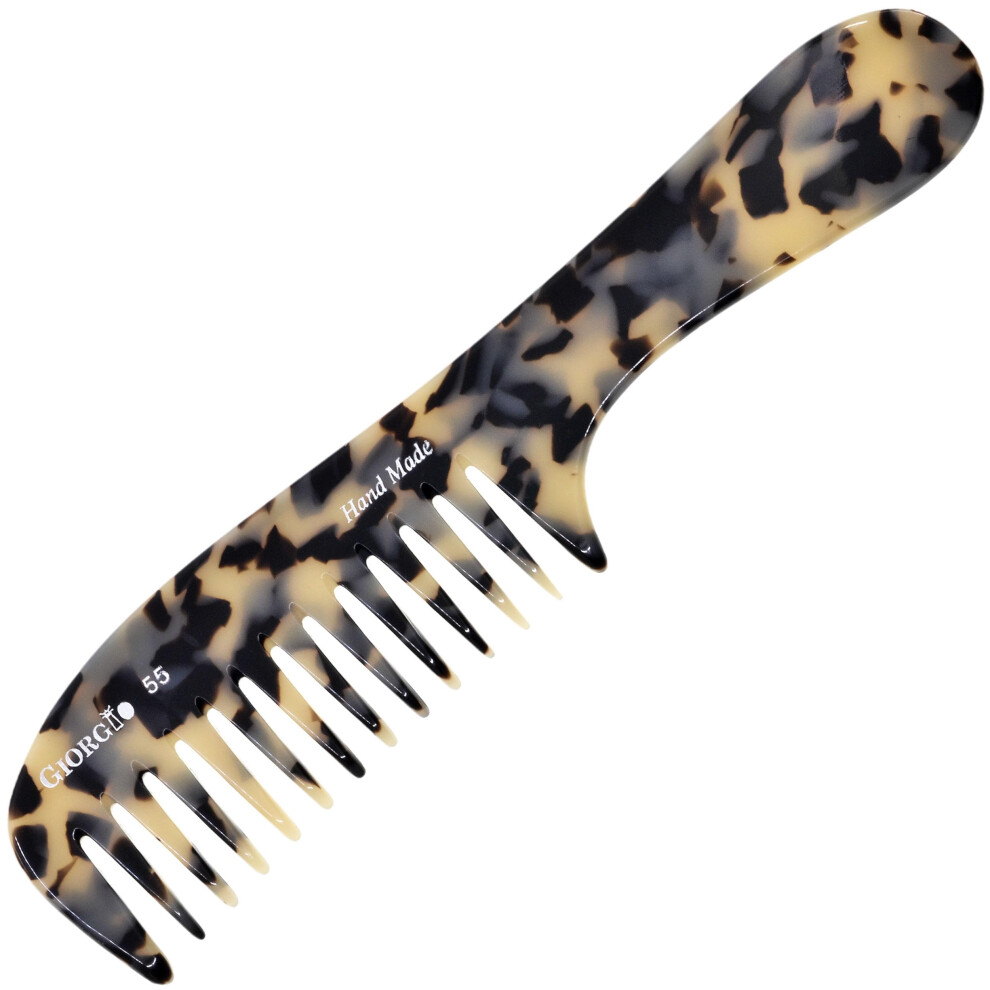 Giorgio G55 Wide Tooth Comb For Wet Hair Detangling Comb Hair Comb For Thin To Medium Thickness Hair Detangler Hair Combs For Women Handmade Large