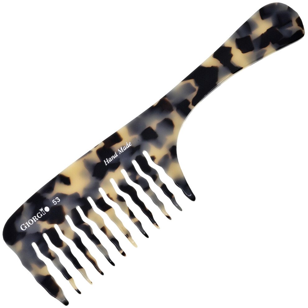 Giorgio G53 Wide Tooth Comb For Curly Hair Detangler Wide Tooth Combs For Women With Thick Hair Large Tooth Comb For Wet Hair And Dry Handmade Rake