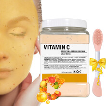 Maschera in polvere per il viso alla gelatina Ouhans, con vitamine C, maschera viso in gelatina, professionale, peel-off, in polvere, per combatt