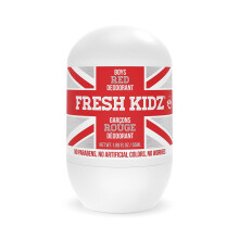 Fresh Kidz Roll-On Deodorant fr Kinder und Jugendliche  Backpulver- und Aluminiumfreier 24-Stunden-Schutz fr empfindliche Haut  Jungen Rot 1,86
