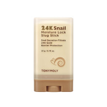 TONYMOLY 24K Snail Moisture Lock Slug Stick with Snail Mucin & 24k Gold All-in-one Multi Balm Stick for Hydration & Barrier Protection 20 g.