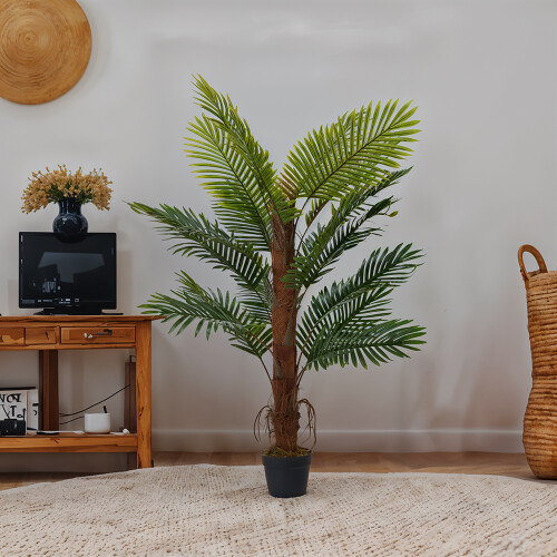 Living And Home 120 CM Artificial Palm Tree Potted Plant Home Decoration 1