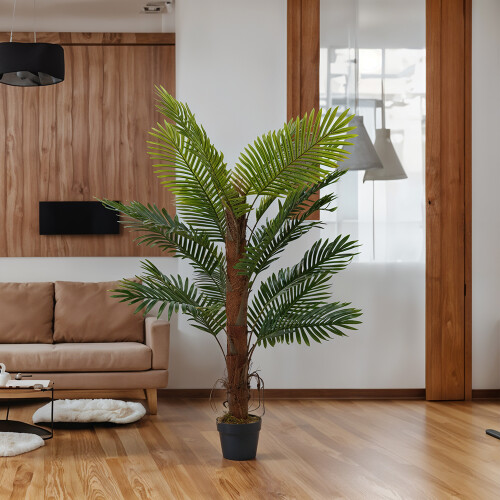 Living And Home 120 CM Artificial Palm Tree Potted Plant Home Decoration