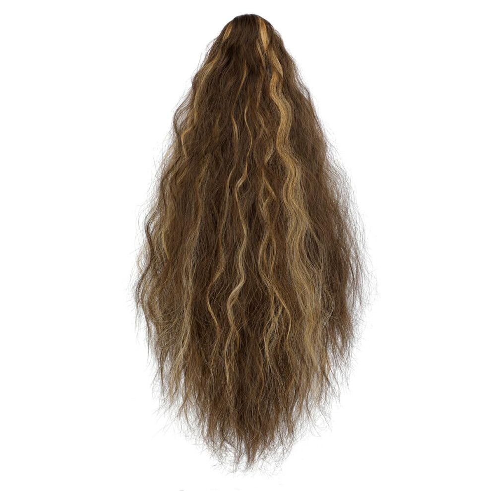 Mitrygreen Claw Ponytail Extension 18"""" Straight Clip In Ponytail Hair Extensions Long Pony Tails For Women Extensions Bleach Blonde