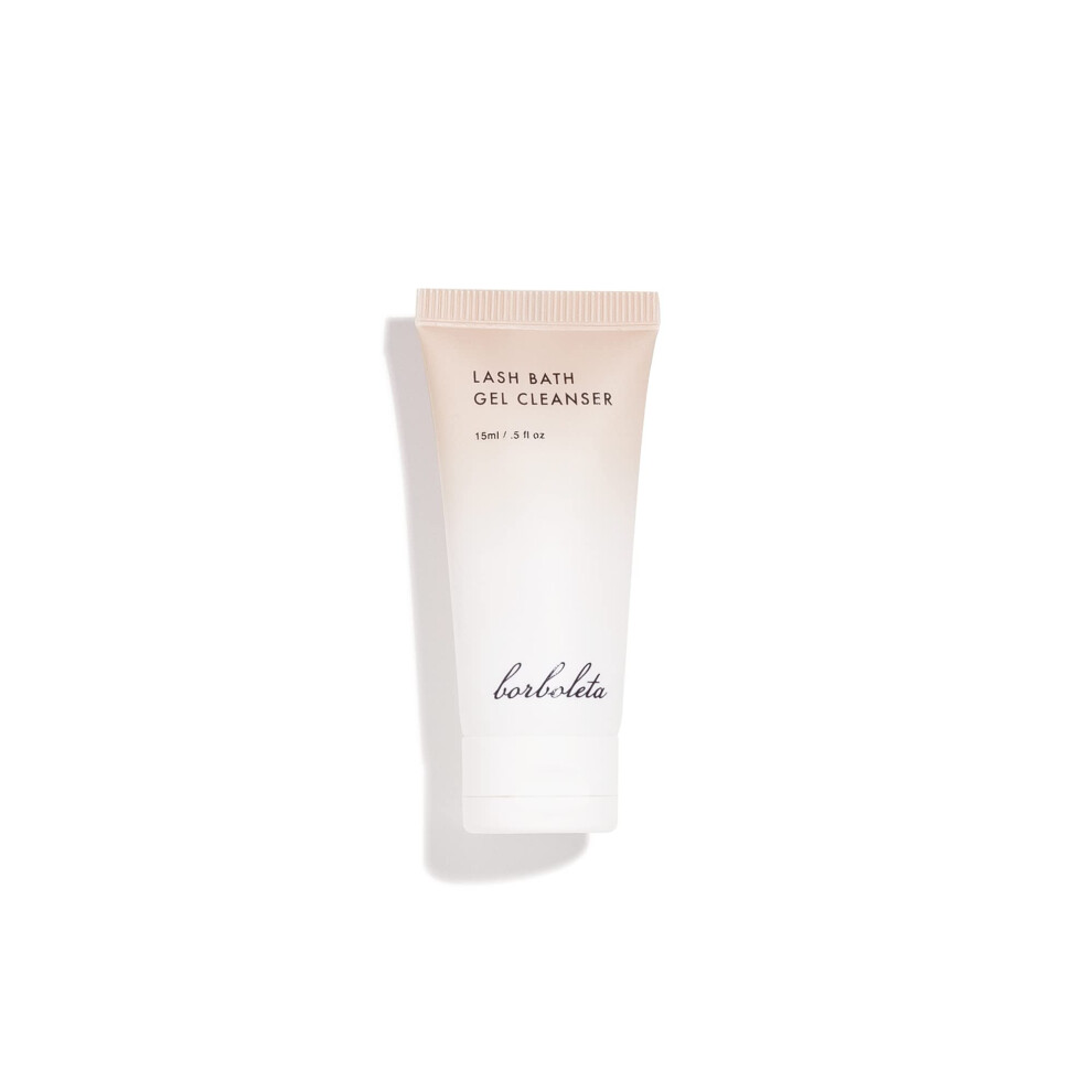 Borboleta Lash Bath Gel Cleanser - Gentle Gel Lash Shampoo For Lash Extensions And Natural Eyelashes Eyelash Shampoo - 1.7 Fl. Oz (Travel Size (.5 Oz