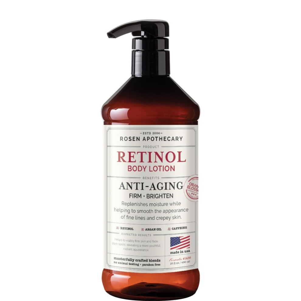 Pharm To Table Rosen Apothecary Anti-Aging Retinol Body Lotion Caffeine Firms Skin Boosts Collagen Restores Youthful Glow 480Ml