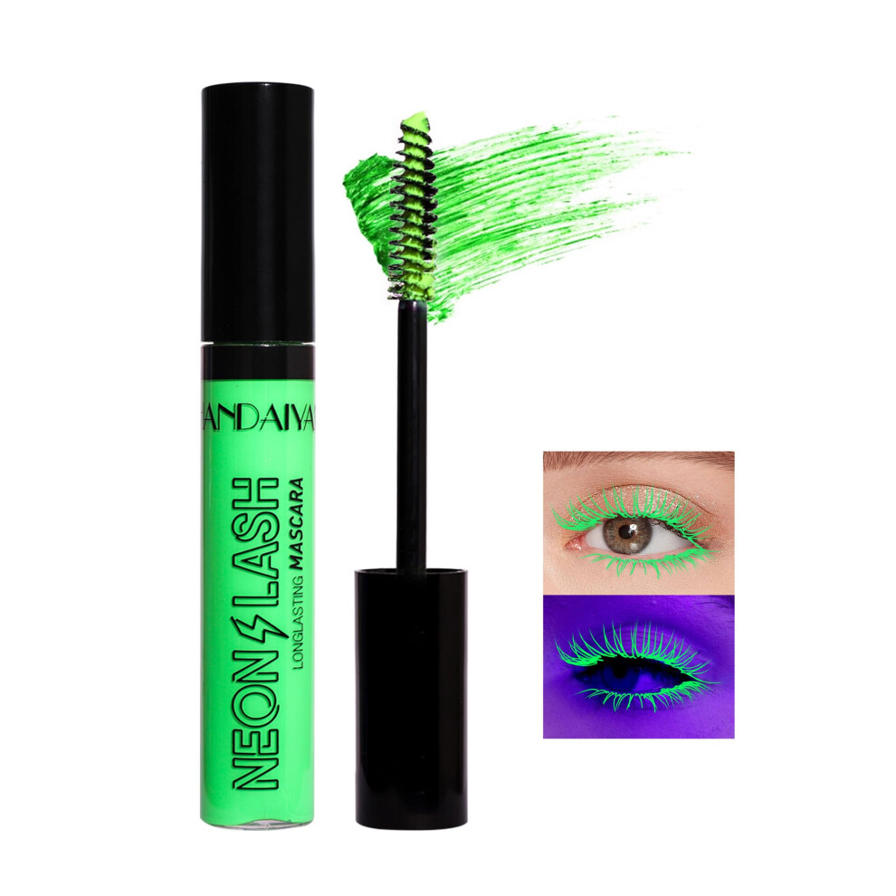 Easilydays Neon Uv Mascara For Eyelashes Black Light Reactive Get Noticed With Fluorescent Lashes Long Lasting No Clumping Colorful Bold Hall