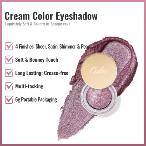 Oulac Κρέμα Σκιάς Ματιών επίσης για Highlighter Μεγάλη Χωρητικότητα Υψηλής Χρωστικής 2