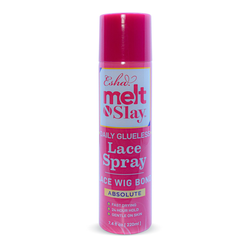 Esha Melt N Slay Glueless Lace Spray Melting And Holding For Wigs Lace Bond Adhesive Spray For Closure Wigs Extensions Strong Natural Formin