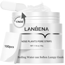 LANBENA Nose Strips for Blackheads (1.76 Oz) 100 pcs Nose Plants Pore Strips Blackhead Remover Mask NOTE: Place Bottle in Boiling Water for 5 min