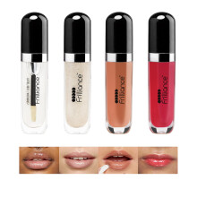 Frilliance Moisturizing Natural Lip Gloss Vault Bundle fr Teenager (4er-Pack  Pearly Y2k Cherry Glaze Crystal Clear Natural Blush, je 8 ml/0,28 fl
