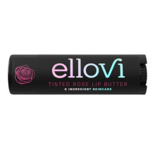 Ellovi Natural Lip Butter Lip Balm - Wild Rose Tinted - Pure Enough to Eat - Made With Just 6 Vegan Ingredients - Tinted Moisturizing Lip Care for Al