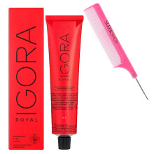 Ergebnis Kamm + 5-7 IGORA ROYAL von Schwarzkapf Professional PERMANENT Creme Haarfarbe Farbstoff Creme Haarfarbe 2024-2025 Version (mit SIeekshop Arg