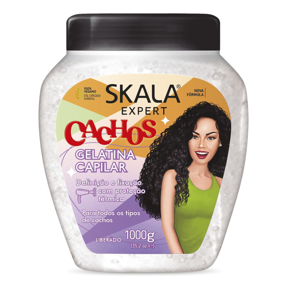 Skala Cream Linha Expert - Gelatina Capilar Cachos 1000 Gr - (Expert Collection - Curls Hair Jelly Net 35.2 Oz