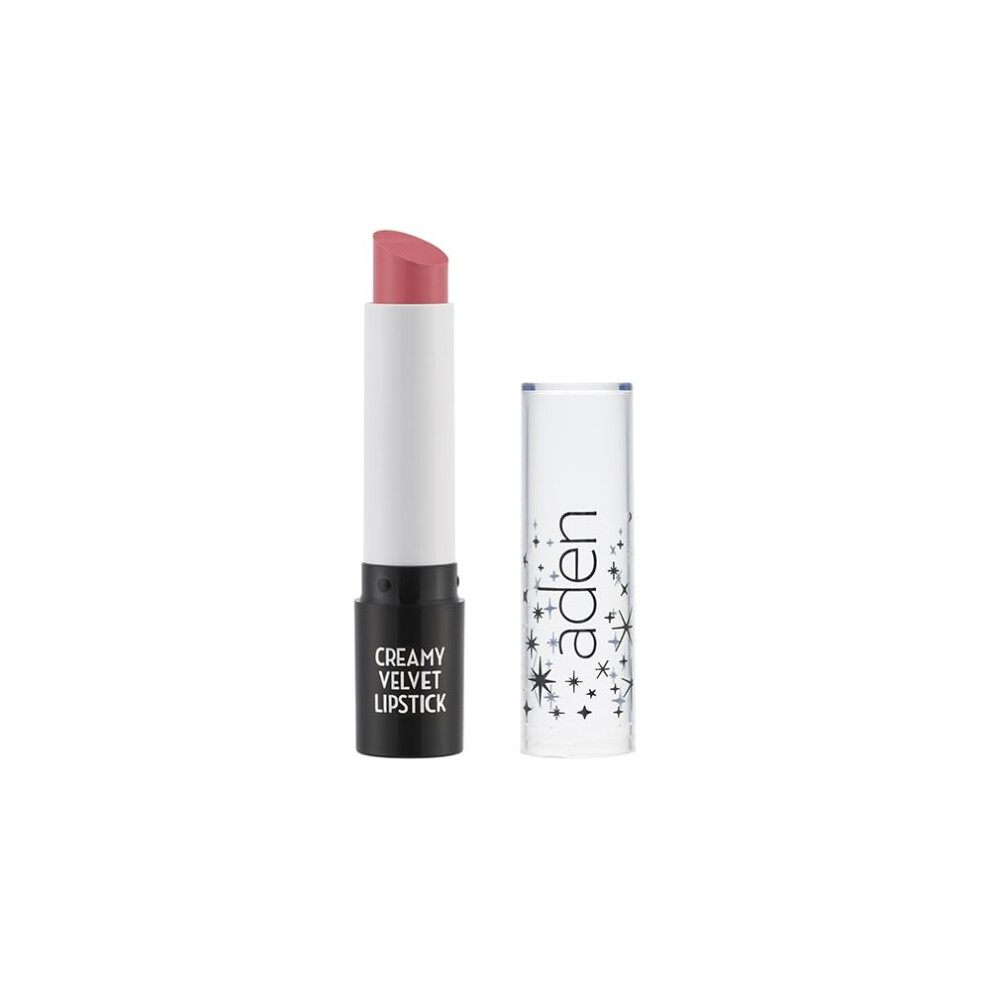 Aden Velvet Lipstick - Highly Pigmented - Durable & Hydrating - Creamy & Smooth (06 Rose Quartz)