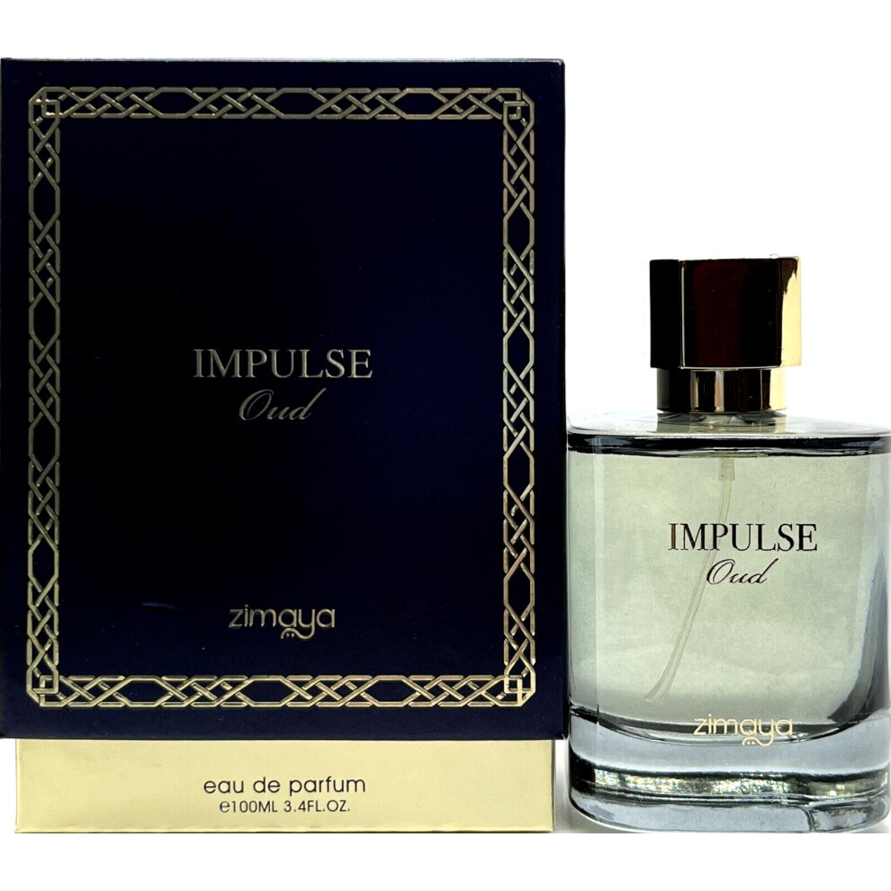 Zimaya Impulse Oud Eau De Parfum Spray For Unisex 3.4 Fl. Oz