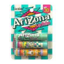 AriZona Iced Tea SPF 30 Lip Balms 3-Pack by Vacation Sunscreen, Hydrating Lip Sunscreen Chapstick, Water Resistant Vegan Sunscreen Lip Balm, 3 Iconic