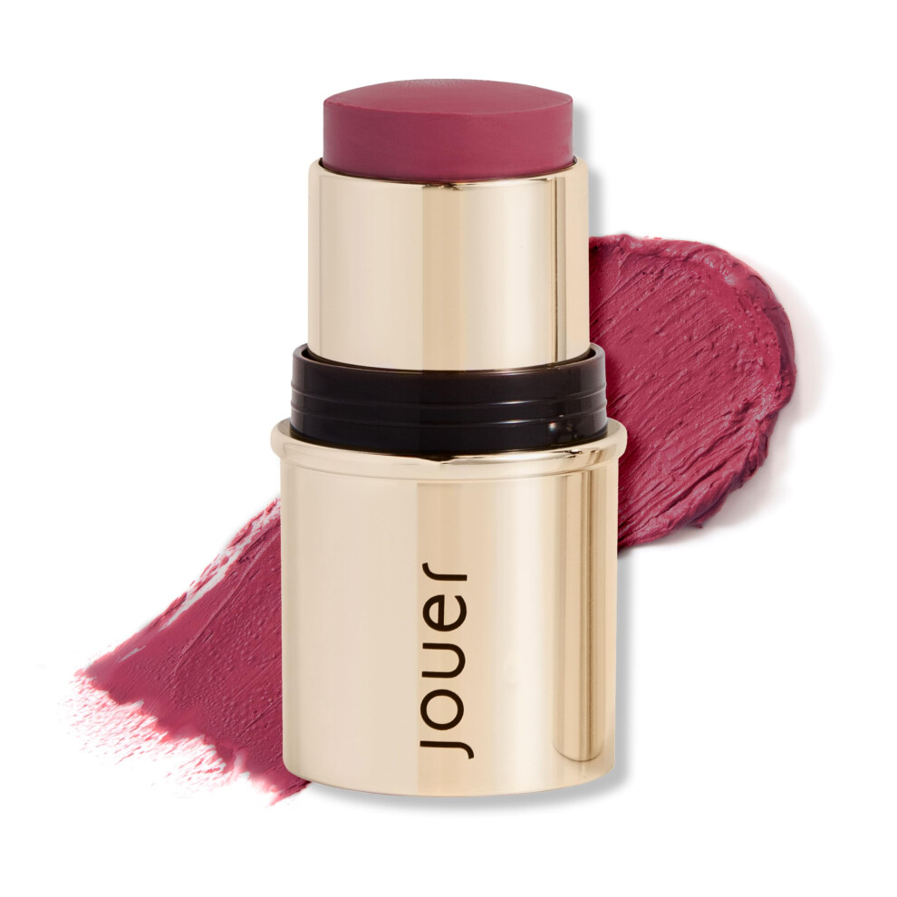 Jouer Blush & Bloom Cheek + Lipstick Be Loud - Hydrating Blush Stick For Cheek And Lip Tint - Moisturizing Rose Hip And Squalane Oil Formula Cream