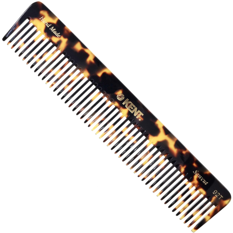 Kent 92TY Wide Tooth Detangling Comb for Curlies  All Hair Types - Men's & Women's Wet Comb for Styling