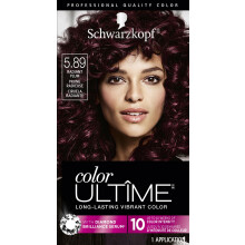 Schwarzkopf Color Ultime Hair Color 5,89 Radiant Plum 1 -sovellus ? Punainen pysyv hiusvri kirkkaalle vrille ja haalistumattoman kiillolle jopa 10