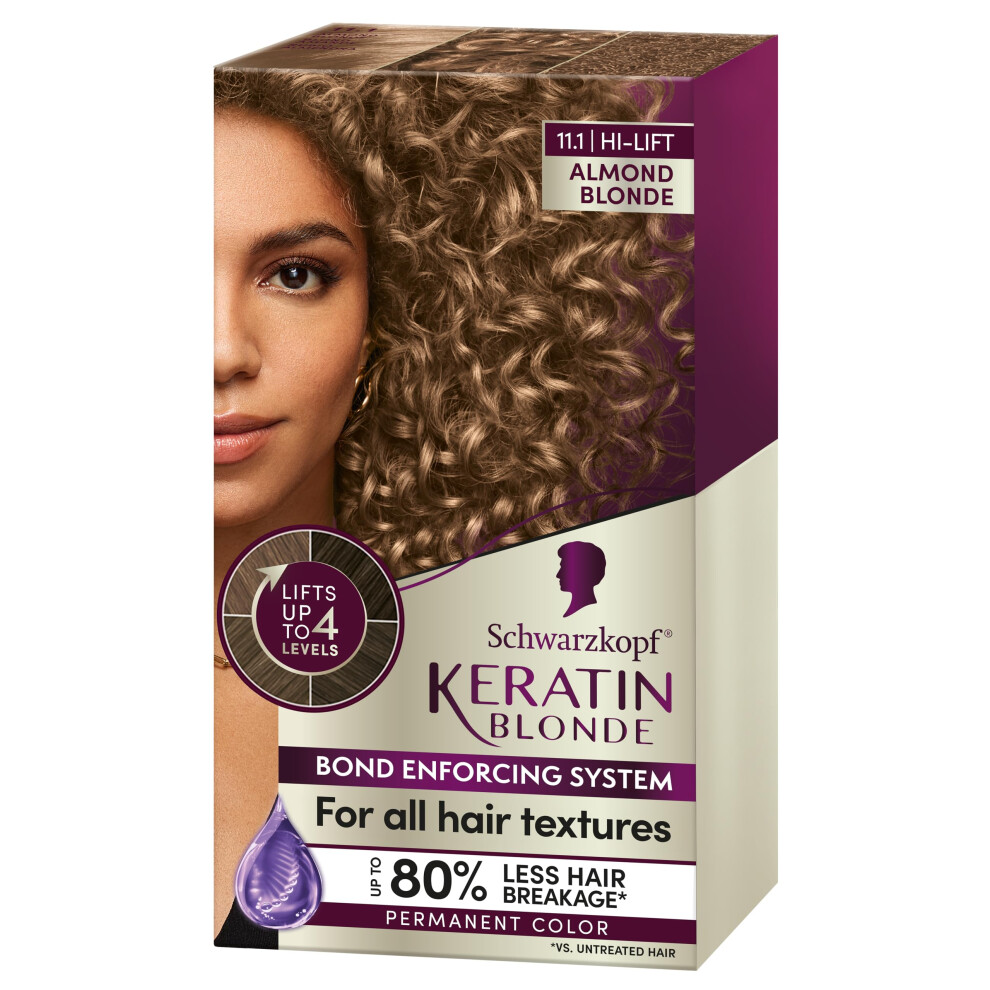Coloration permanente Schwarzkopf Keratin Blonde Almond Blonde 11.1 Hi-Lift