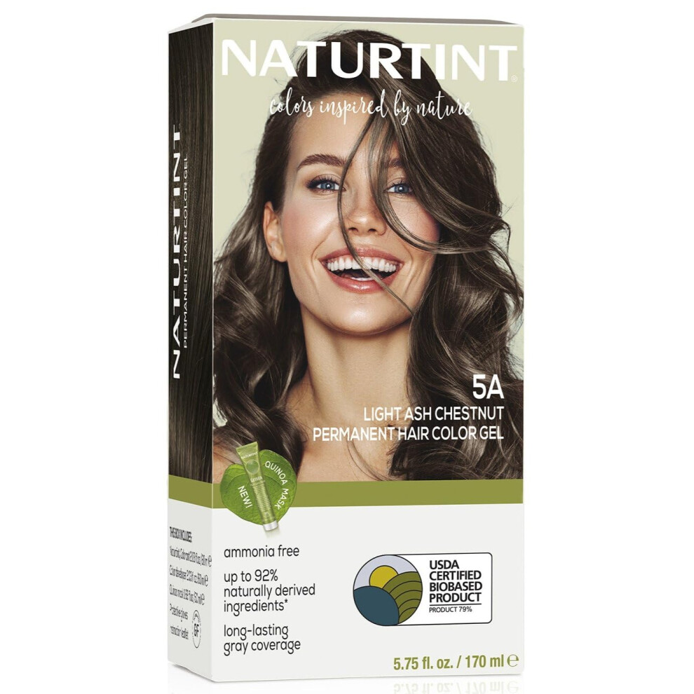 Naturtint Brown 5A Light Ash Chestnut Permanent Hair Color (Pack Of 1) Ammonia Free Vegan Cruelty Free Up To 100% Gray Coverage Long Lasting Results (P