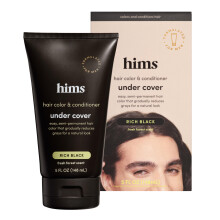 HIMS & HERS Under Cover Coloration et revitalisant pour cheveux - Noir riche D   p   t de couleur Revitalisant en profondeur pour hommes M   lange les