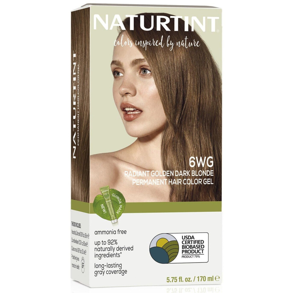 Naturtint 6WG Radiant Golden Dark Blonde Coloration permanente pour cheveux (Pack de 1) Sans ammoniaque Vegan Non test    sur les animaux Jusqu'    1
