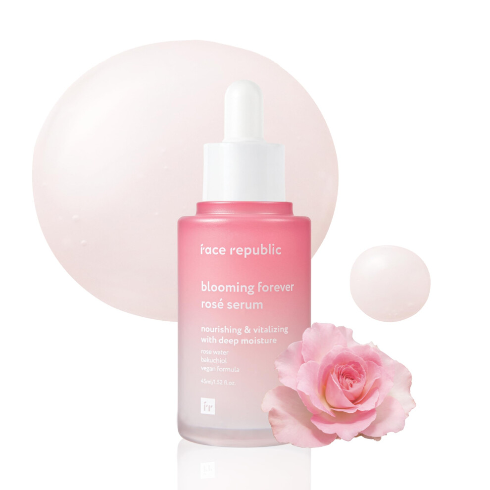 Stã¥R Over For Republik Face Republic Blooming Forever Ros? Serum 45Ml | Rose Water | Bakuchiol | Revitalizing & Rejuvenating | Wrinkle Care | Firm And Elastic Skin | Vegan |