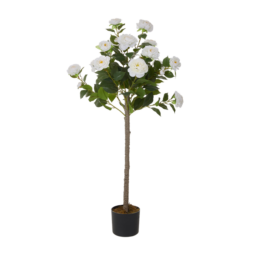 Artificial Camellia Tree Potted Plant Home Decoration 110cm H
