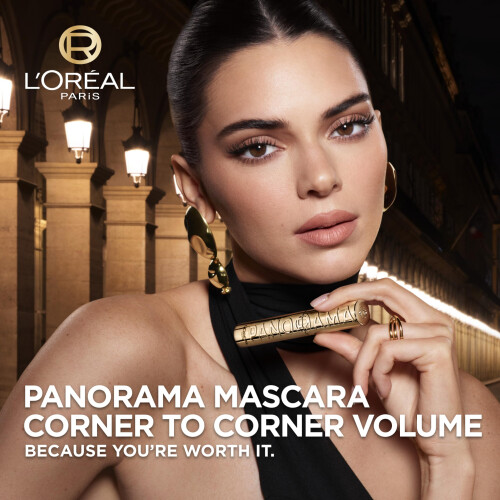 L'Oréal Paris Voluminous Panorama Mascara, Waterproof, Black, 0.33 Fl Oz 1