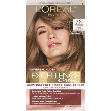 Lor? Al Paris Excellence Universal Nudes Permanent h?rfarve Ammoniak gratis h?rfarve til gr? h?rd?kning 7n Naturlig m?rk blond 1 h?rfarvestof s?t