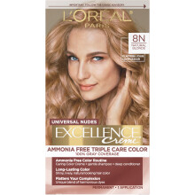 LOr?al Paris Excellence Universal N?genbilleder Permanent h?rfarve Ammoniakfri h?rfarve til d?kning af gr?t h?r 8N naturlig blond 1 h?rfarves?t