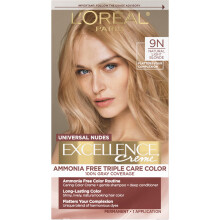 L'Oreal Paris Excellence Universal N?genbilleder Permanent h?rfarve Ammoniakfri h?rfarve til gr?t h?r d?kning 9N naturlig lys blond 1 h?rfarves?t