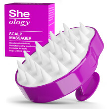 Guyology Labs Sheology Kopfmassagegert fr Haarwachstum  Haarausfall-Shampoo-Duschbrste  weicher Silikon-Kopfhautwscher zur Schuppenentfernung